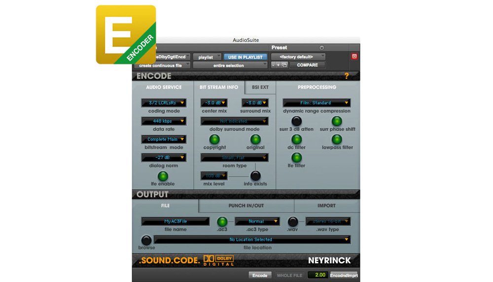 Neyrinck SoundCode for Dolby E Encoder