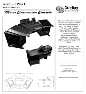 Sterling Modular Plan D - Avid S6 Mixer Conversion M10-16 / M40-16-5 Console
