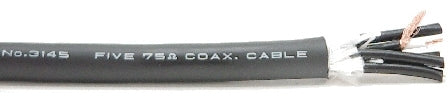 Mogami W3145 - 5c. 75ohm RGB+V+H Coaxial for Short Run (price per roll - 250 feet)