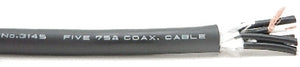 Mogami W3145 - 5c. 75ohm RGB+V+H Coaxial for Short Run (price per roll - 250 feet)