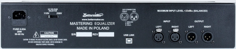Bettermaker Mastering Equalizer