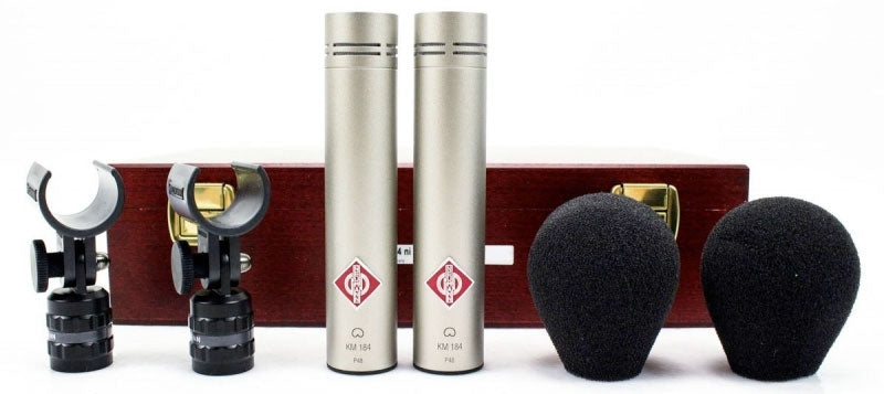Neumann KM 184 Stereo Set with 2 x K&M 210/9 and 2 x Mogami Gold Studio 15'