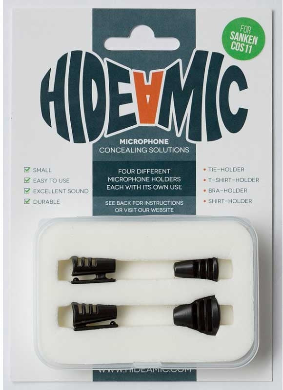 Hide-a-mic Holders for Sanken COS-11 (4-Set, Black)