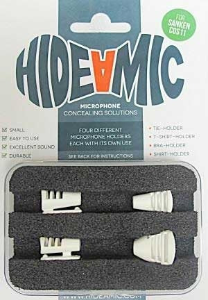 Hide-a-mic Holders for Sanken COS-11 (4-Set, White)