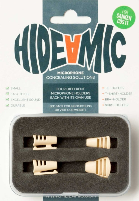 Hide-a-mic Holders for Sanken COS-11 (4-Set, Beige)