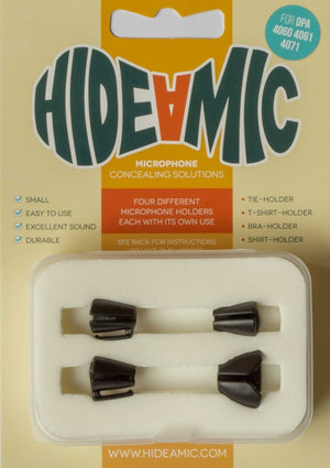 Hide-a-mic Holders for DPA 4060/4061/4071 (4-Set, Black)