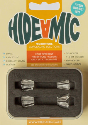 Hide-a-mic Holders for DPA 4060/4061/4071 (4-Set, Transparent)