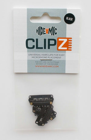 Hide-a-mic Clipz Universal (3-Set, Black)