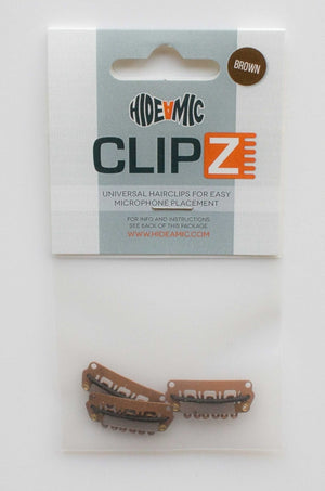 Hide-a-mic Clipz Universal (3-Set, Brown)