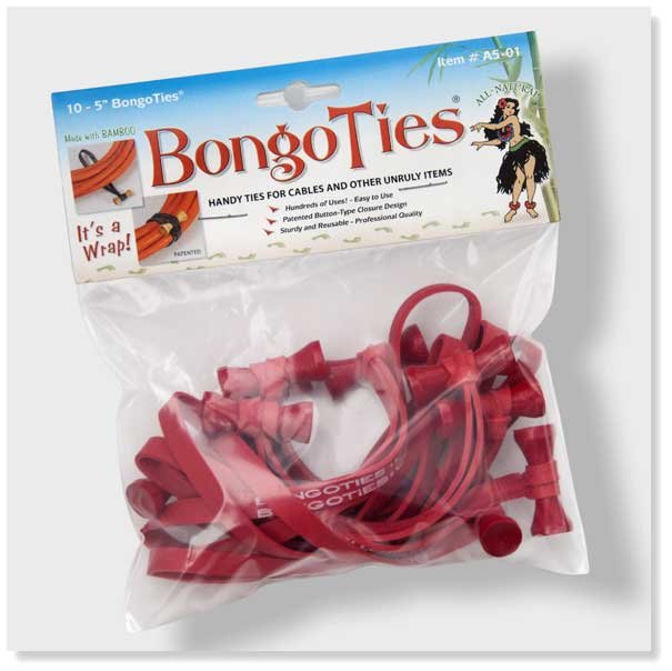 Bongo Ties Red -10 pack