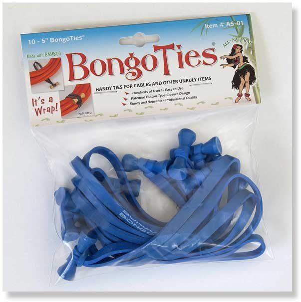 Bongo Ties Blue -10 pack