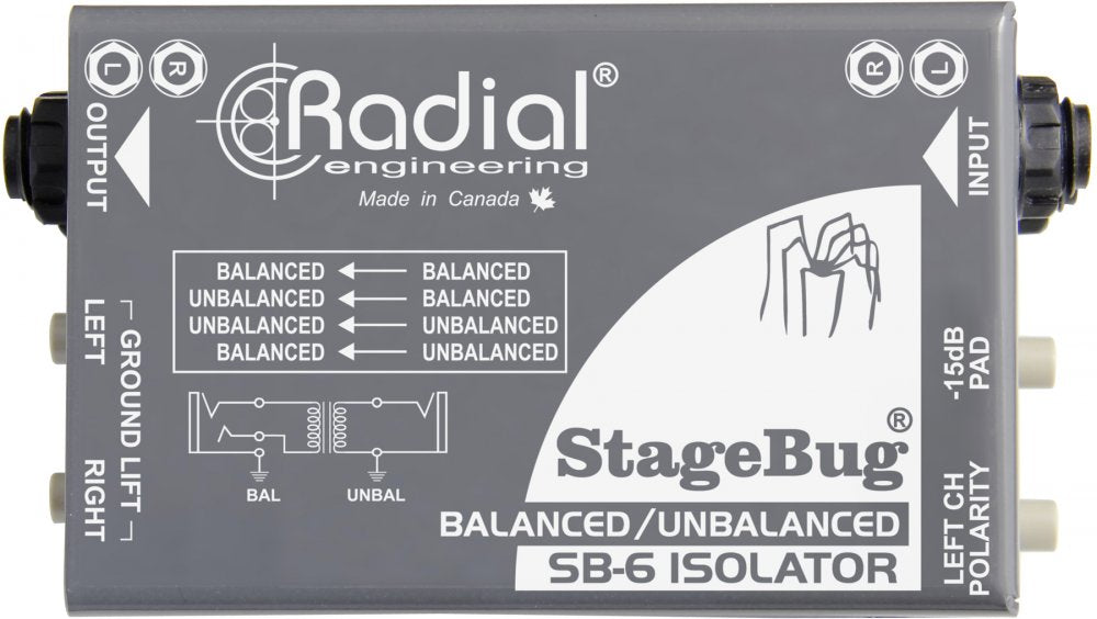 Radial Engineering StageBug SB-6 Stereo Isolator