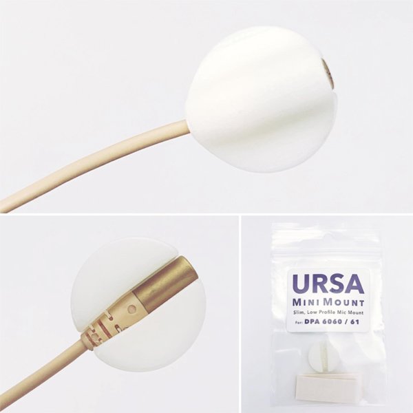Ursa Straps Mini Mounts Circular for DPA 6060 (White)