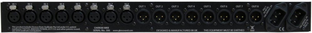 Glensound DARK88 MKII - Dante 8 In, 8 Out Break Out Box