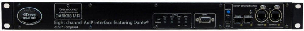 Glensound DARK88 MKII - Dante 8 In, 8 Out Break Out Box
