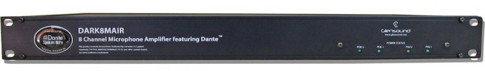 Glensound DARK8MAIR - 8 Channel Dante/AES67 Microphone Preamp