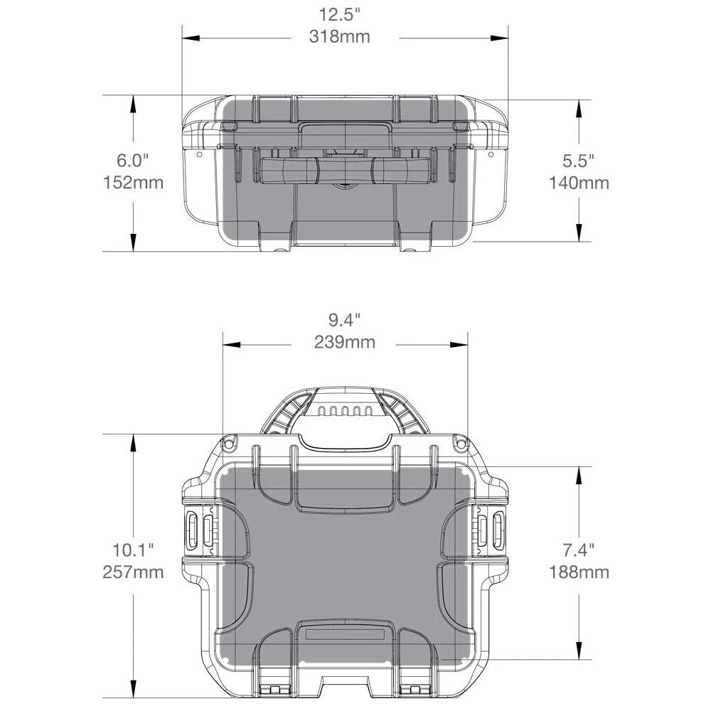 Nanuk 905 Case with Cubed Foam (Black)