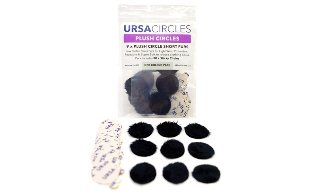 Ursa Straps 9x Plush Circles + 30x Stickies - Black