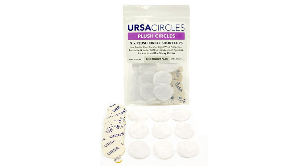 Ursa Straps 9x Plush Circles + 30x Stickies - White