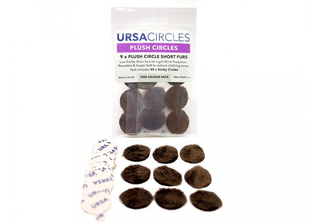 Ursa Straps 9x Plush Circles + 30x Stickies - Brown
