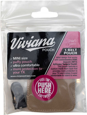 Viviana Straps Belt Puffy Pouch (Mini, Beige)