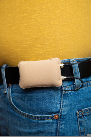 Viviana Straps Belt Puffy Pouch (Mini, Black)