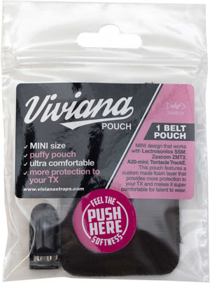 Viviana Straps Belt Puffy Pouch (Mini, Black)