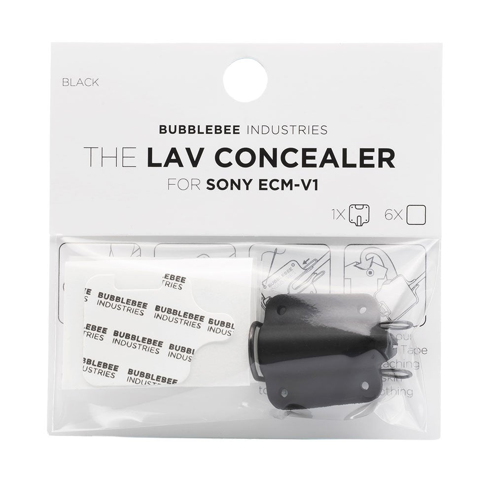Bubblebee Industries The Lav Concealer for Sony ECM-V1 (Single, Black)