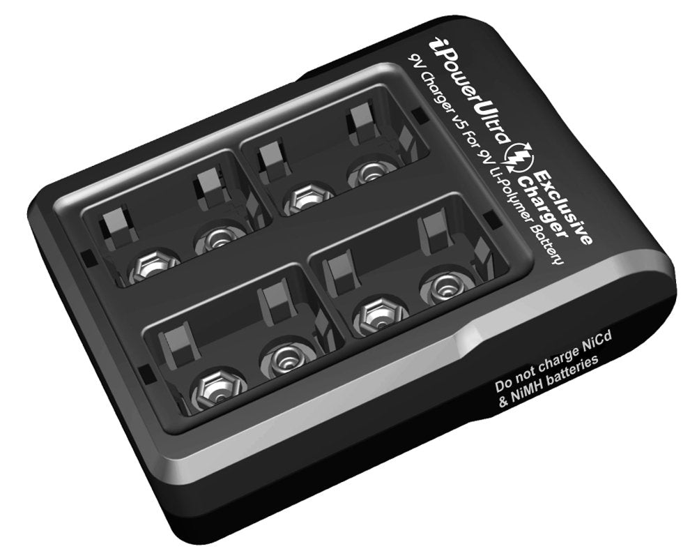 iPowerUS 9 volt Battery Fast Smart Charger V5