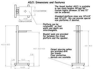 Sound Anchors ADJ1 - Pair 44''