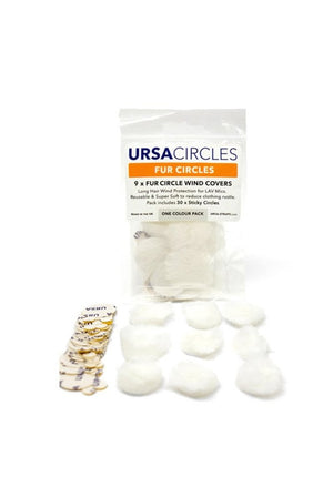 Ursa Straps 9x Fur Circles + 30x Stickies - White