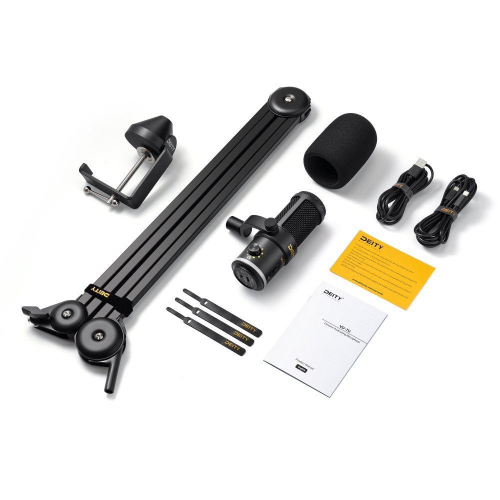 Deity Microphones VO-7U Podcast Kit - Black Edition (USB Microphone)