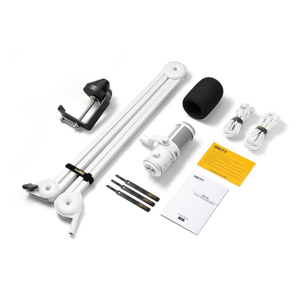 Deity Microphones VO-7U Podcast Kit - White Edition (USB Microphone)
