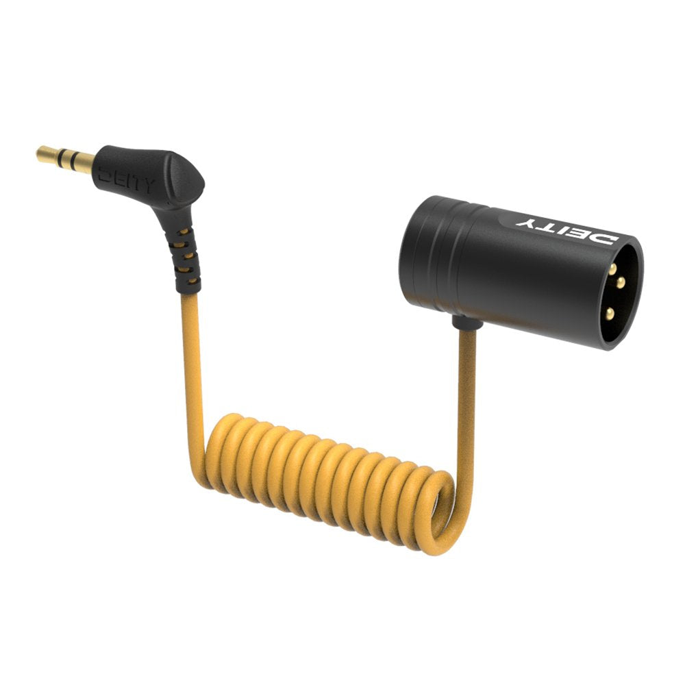 Deity Microphones V-Link - 48v to 3V 12" Coiled TRS Cable to XLR Adapter
