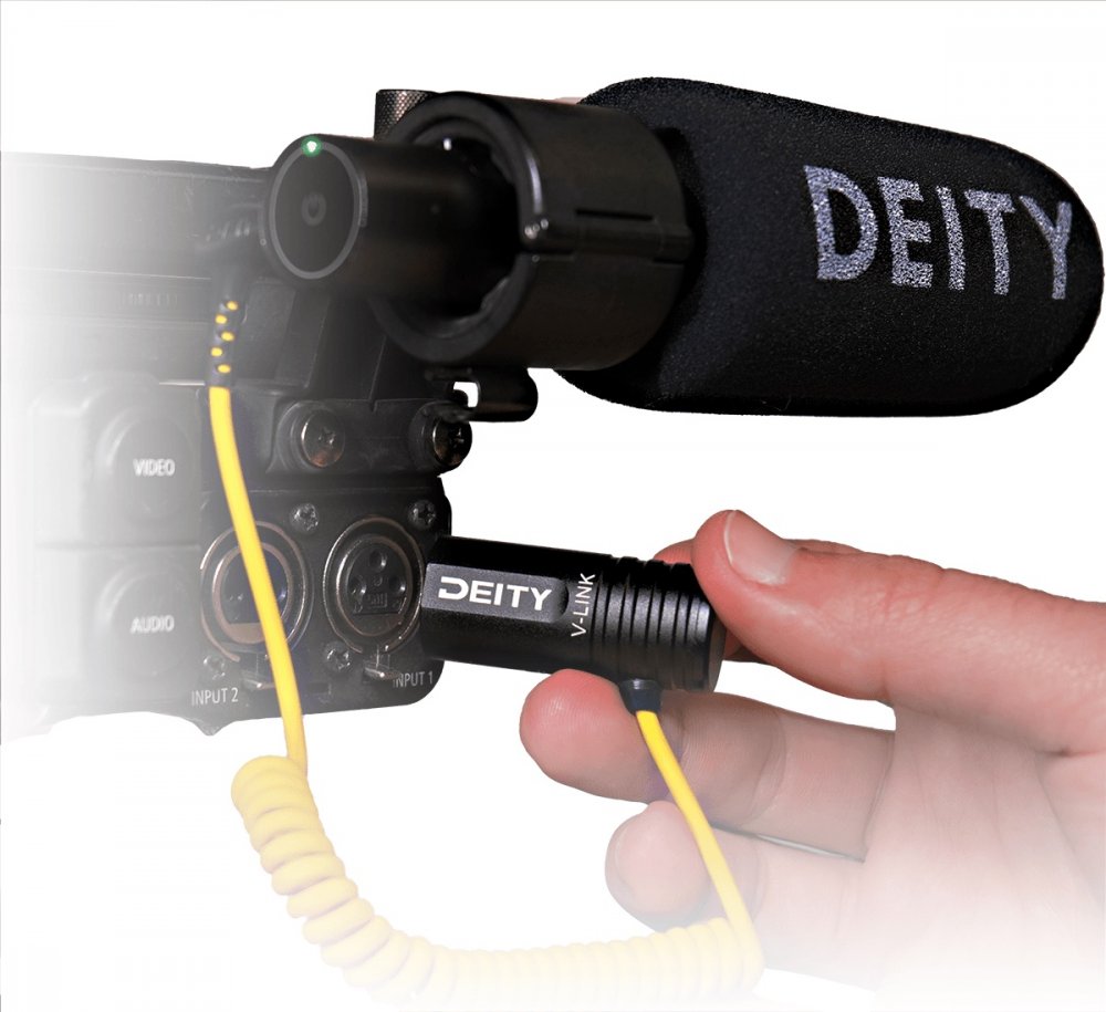 Deity Microphones V-Link - 48v to 3V 12" Coiled TRS Cable to XLR Adapter