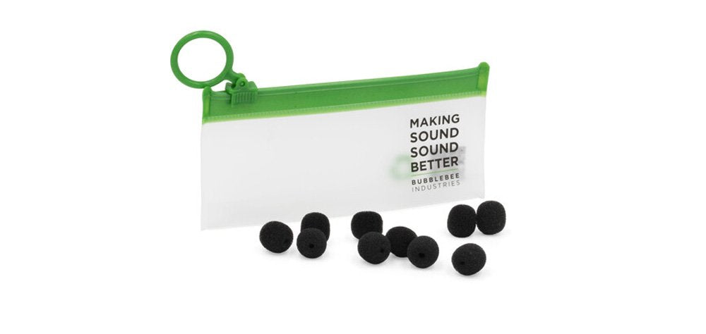 Bubblebee Industries The Microphones Foam for Lavaliers - Small, 10 Pack (Black)