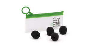 Bubblebee Industries The Microphones Foam for Lavaliers - XLarge, 4 Pack (Black)
