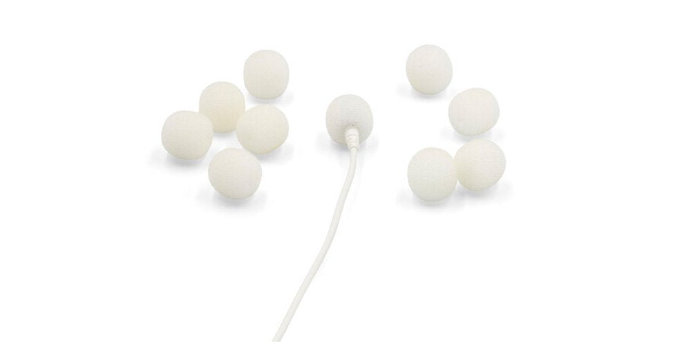 Bubblebee Industries The Microphones Foam for Lavaliers - Small, 10 Pack (White)