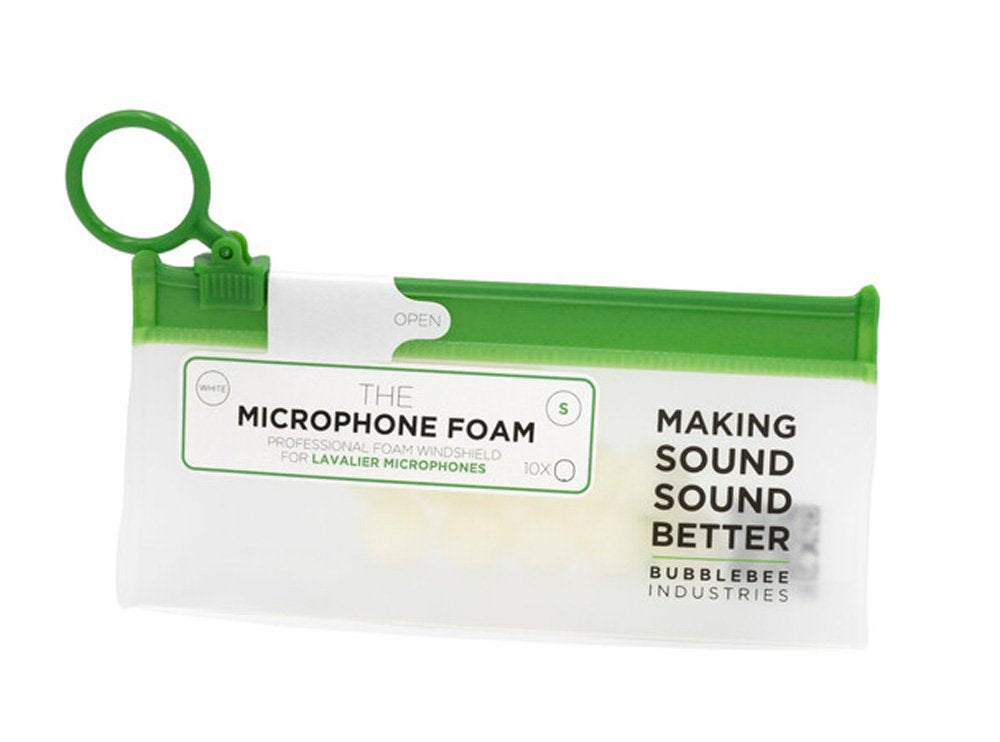 Bubblebee Industries The Microphones Foam for Lavaliers - Small, 10 Pack (White)