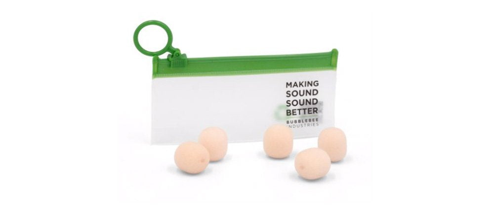 Bubblebee Industries The Microphones Foam for Lavaliers - Large, 5 Pack (Beige)