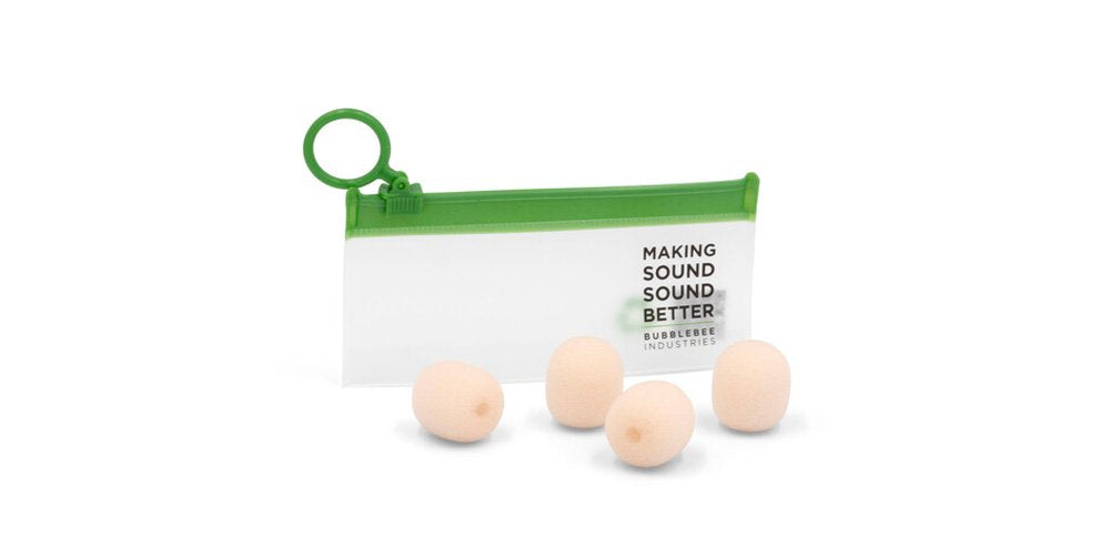 Bubblebee Industries The Microphones Foam for Lavaliers - XLarge, 4 Pack (Beige)