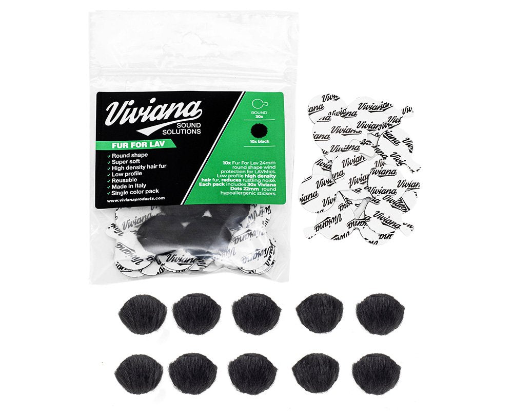 Viviana Straps FUR FOR LAV (Round, Black)