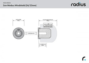 Radius Nimbus Windshield Standard Pile 5cm (24/25)