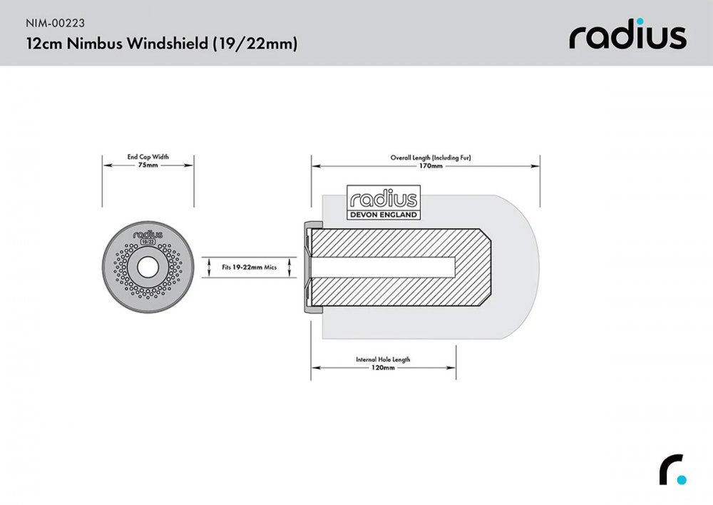 Radius Nimbus Windshield Standard Pile 12cm (19/22)