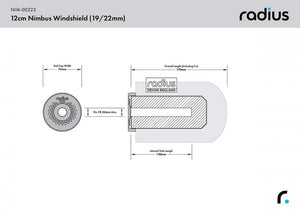 Radius Nimbus Windshield Standard Pile 12cm (19/22)