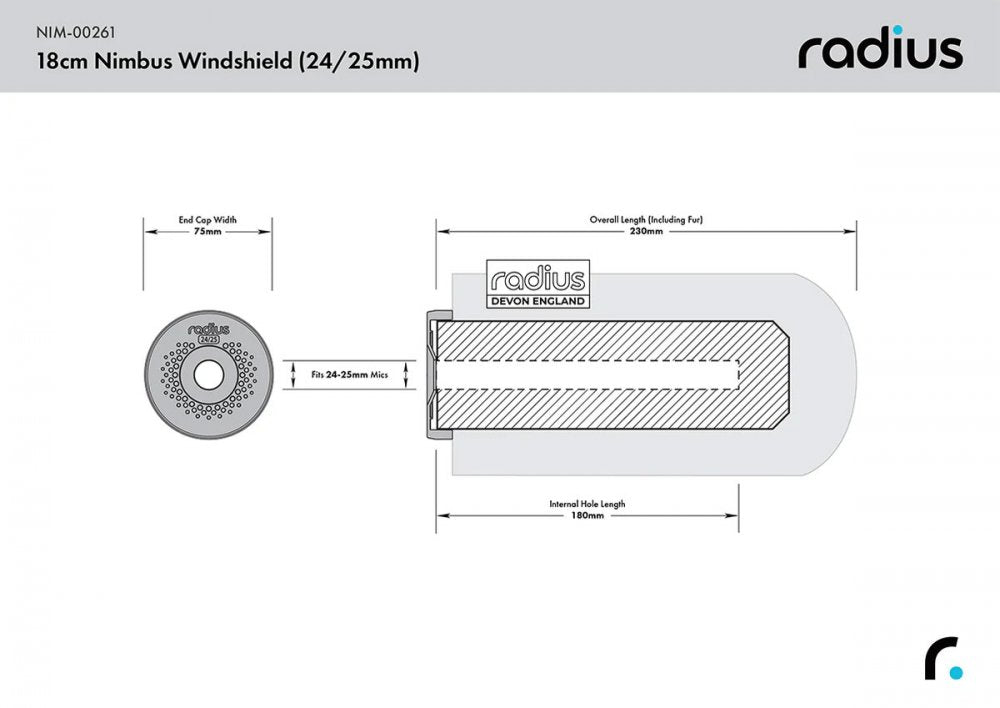 Radius Nimbus Windshield Standard Pile 18cm (24/25)