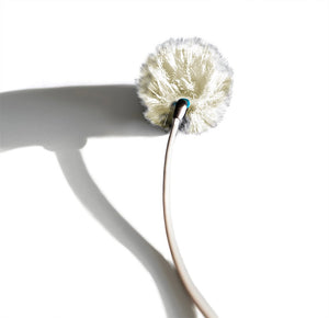 Radius Mini Urchin Lavalier Fur Windshield Pair White