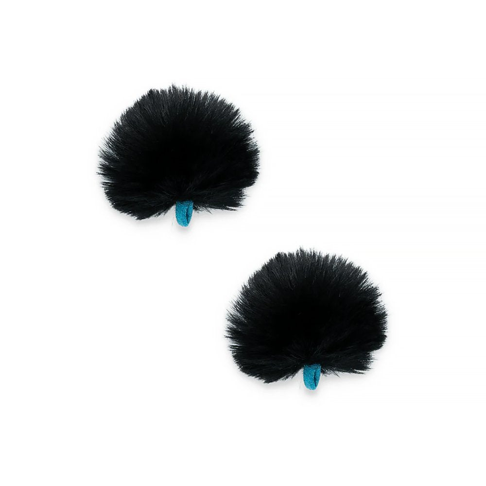 Radius Large Hole Urchin Lavalier Fur Windshield Pair Black