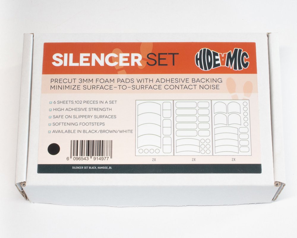Hide-a-mic Hide-a-mic Silencer Set (2x3 sheets, Black)