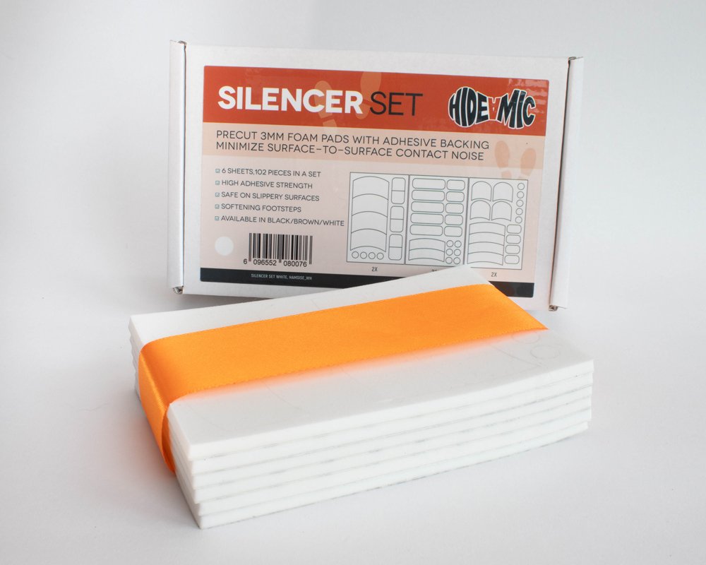Hide-a-mic Hide-a-mic Silencer Set (2x3 sheets, White)